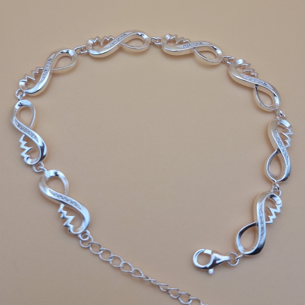 Elegant Silver Infinity Bracelet